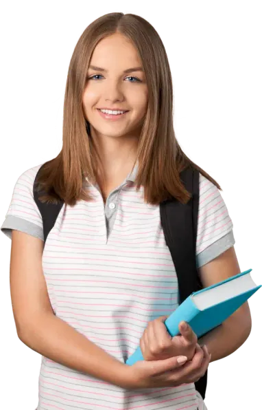 Lycéenne souriante et motivée - soutien scolaire à domicile