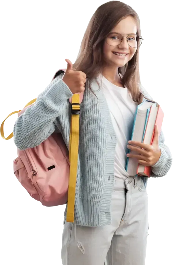 Collégienne souriante et motivée - accompagnement personnalisé
